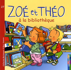 Zoé et Théo à la bibliothèque