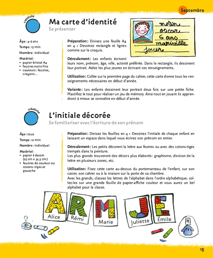 1001 activités pour la maternelle
