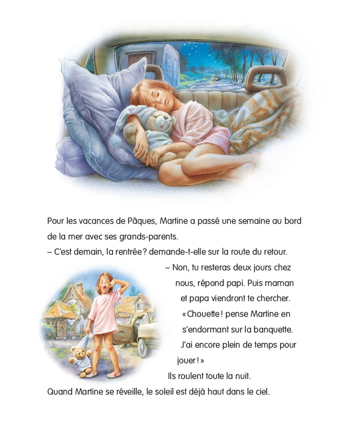 Martine et les lapins du jardin