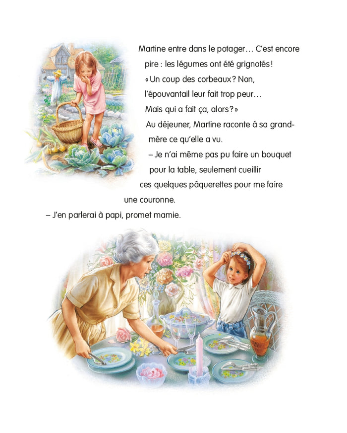 Martine et les lapins du jardin