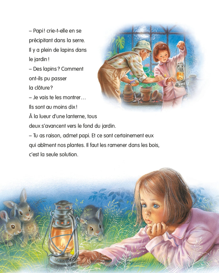 Martine et les lapins du jardin