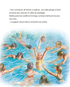 Martine apprend à nager