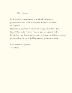Les lettres de l'ourse