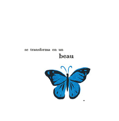 Un papillon sur un chapeau