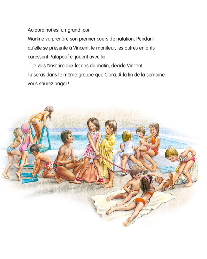 Martine apprend à nager