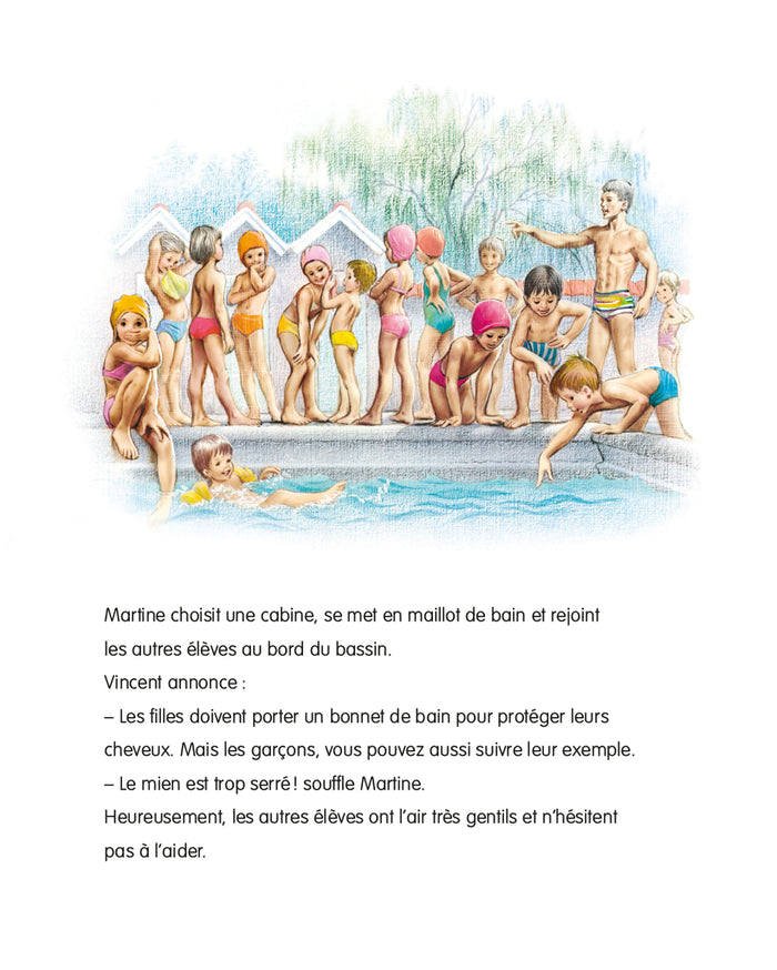 Martine apprend à nager