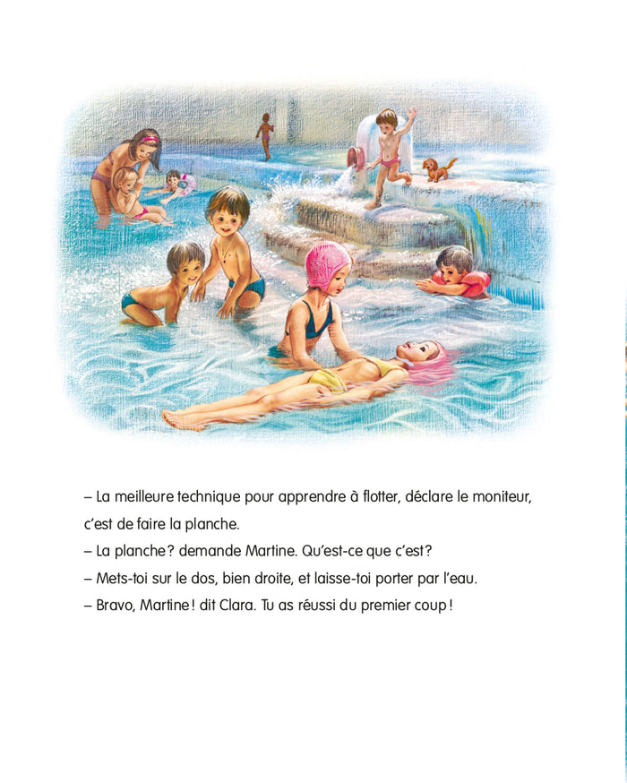 Martine apprend à nager