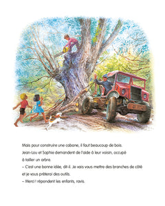 construisent une cabane