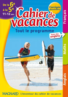 Cahier de vacances de la 6e à la 5e