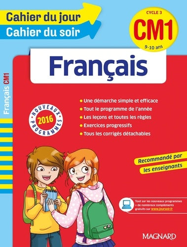 Cahier du jour/Cahier du soir français CM1 - Nouveau programme 2016