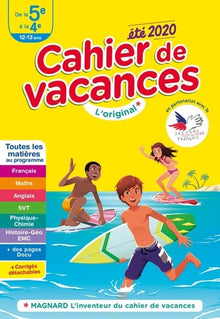Cahier de vacances 12-13 ans
