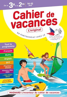 Cahier de vacances 2022, de la 3e vers la 2de