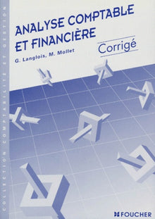 Analyse comptable et financière - Corrigé