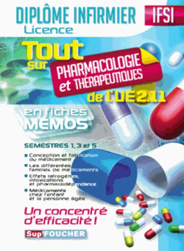 Tout sur pharmacologie et thérapeutiques de l'UE 2.11 en fiches mémos