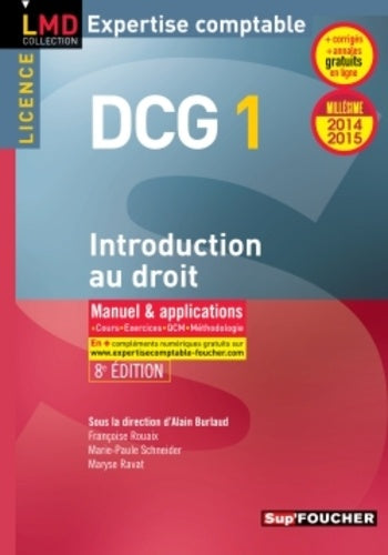 DCG 1 Introduction au droit: Manuel et applications