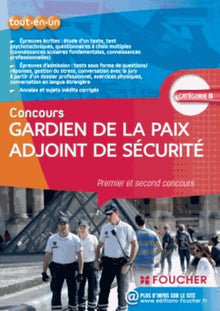 Concours gardien de la paix / adjoint de sécurité: Premier et second concours