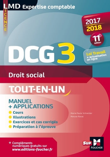 DCG 3 - Droit social - Manuel et applications