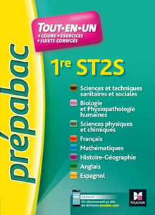 1re ST2S: Tout-en-un cours, exercices et sujets corrigés
