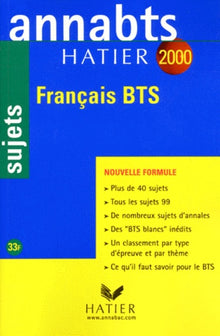 AnnaBTS, sujets 2000 - français BTS