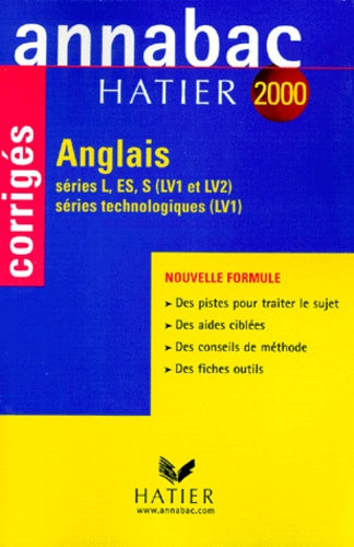 Annabac corrigés 2000 - anglais