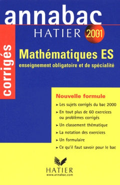 Annabac corrigés 2001 : Mathématiques ES