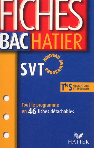 Fiches Bac Hatier : Sciences de la Vie et de la Terre, terminale S