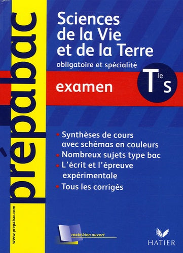 Sciences de la vie et de la Terre Tle S: Examen