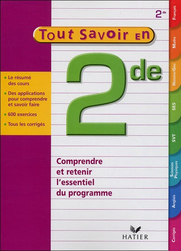 Tout savoir en 2e