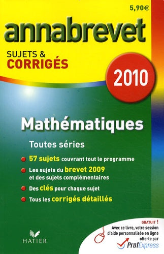 Mathématiques: Sujets et corrigés