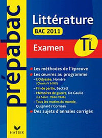 Prépabac examen Littérature Tle L Bac 2011