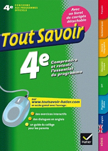 Toutes les matières 4e - Tout savoir