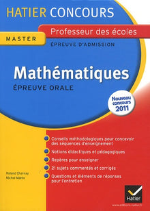 Concours Professeur des écoles (CRPE) - Mathématiques, Epreuve orale d'admission