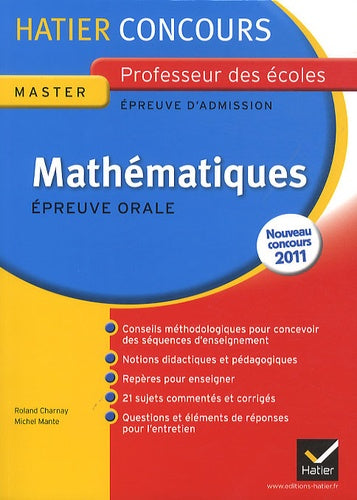 Concours Professeur des écoles (CRPE) - Mathématiques, Epreuve orale d'admission