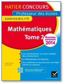 Mathématiques: Epreuve écrite d'admissibilité CRPE Tome 2