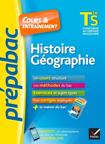 Histoire-géographie Tle S - Prépabac Cours & entraînement