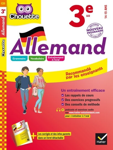 Allemand 3e - LV2 (niveau A2): cahier d'entraînement et de révision
