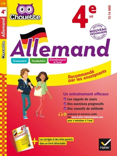 allemand 4e - lv2 (a1+, a2): cahier d'entraînement et de révision