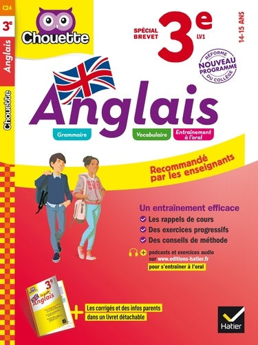 Anglais 3e - LV1 (A2+, B1): cahier d'entraînement et de révision