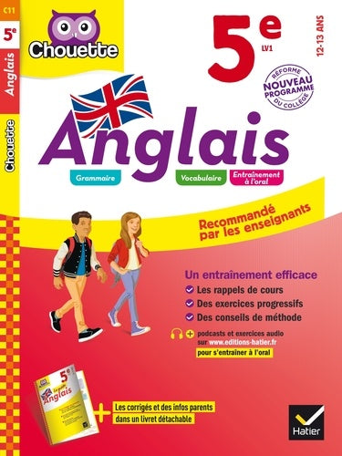 Anglais 5e - LV1 (A1+, A2): cahier d'entraînement et de révision