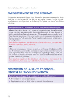 Bates : examen physique et interrogatoire du patient