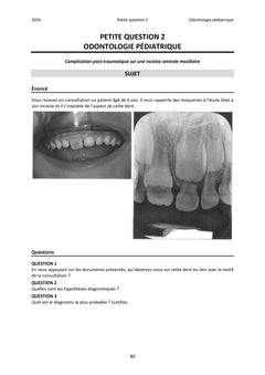 Annales corrigées de l'internat en odontologie 2023-2025