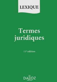 Termes Juridiques. 11eme Edition 1998