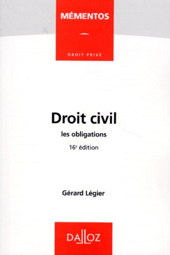 Droit civil. Les obligations