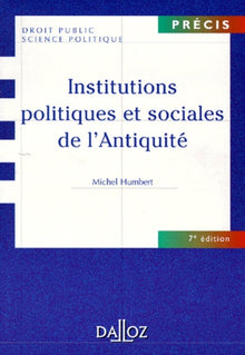 Institutions politiques et sociales de l'antiquité