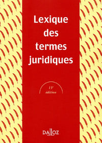 Termes juridiques, Lexique, 13e édition