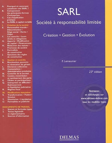SARL, Société à responsabilité limitée