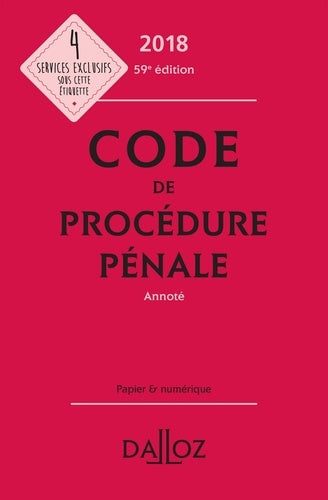 Code de procédure pénale: Annoté