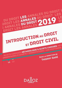 Introduction au droit et droit civil: Méthodologie & sujets corrigés