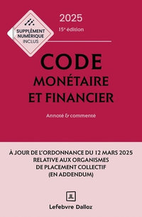Code monétaire et financier 2025
