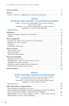 Se préparer et faire face à l'exceptionnel